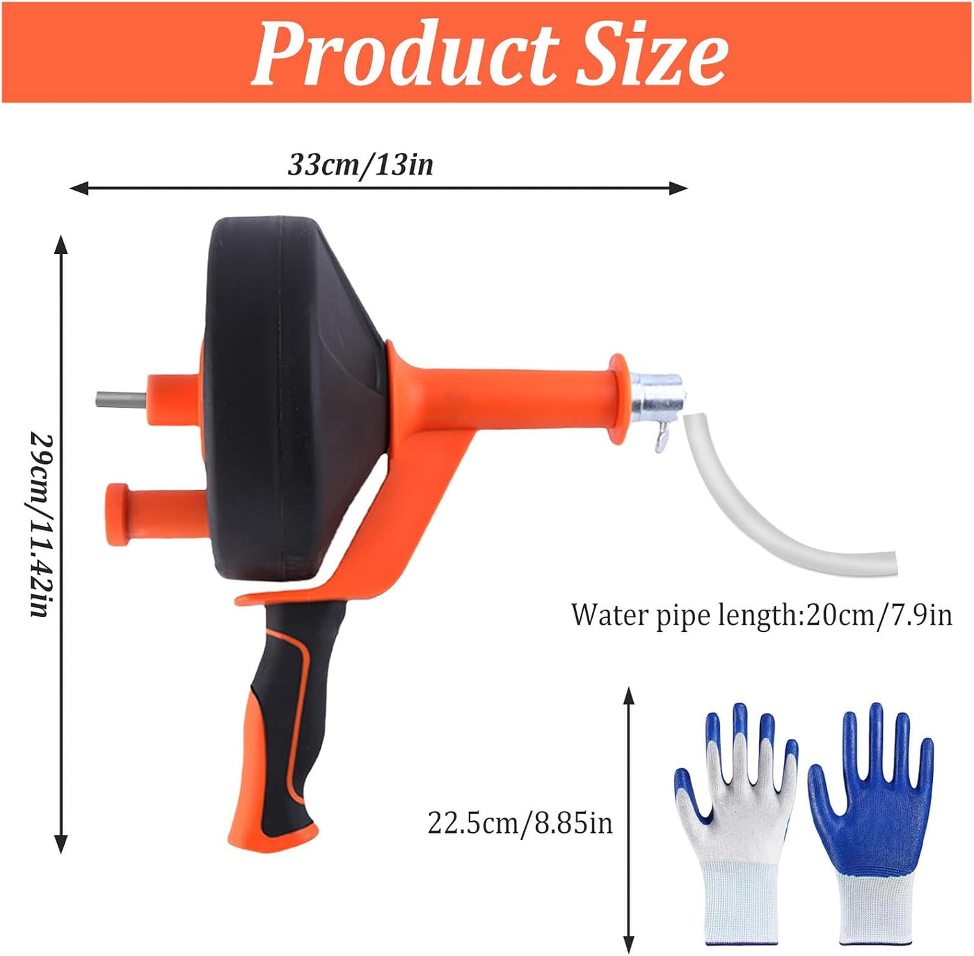 25FT Drain Auger Plumbing Snake